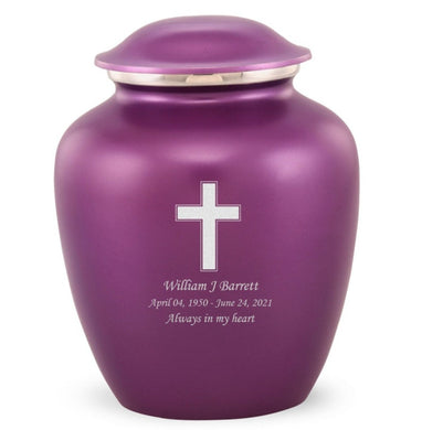 Grace Cross Adult Cremation Urn in Purple, Grace Cross Adult Custom Engraved Urns for Ashes in Purple, Embrace Cross Adult Cremation Urn in Purple, Embrace Cross Adult Urn for Ashes in Purple, Embrace Cross Cremation Urn in Purple, Embrace Cross Urn for Ashes in Purple, Grace Cross Urn for Ashes in Purple, Grace Cross Cremation Urn in Purple - ExquisiteUrns