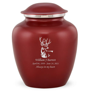 Grace Deer Adult Cremation Urn in Red, Grace Deer Adult Custom Engraved Urns for Ashes in Red, Embrace Deer Adult Cremation Urn in Red, Embrace Deer Adult Urn for Ashes in Red, Embrace Deer Cremation Urn in Red, Embrace Deer Urn for Ashes in Red, Grace Deer Urn for Ashes in Red, Grace Deer Cremation Urn in Red - ExquisiteUrns