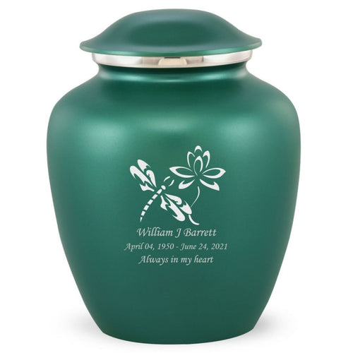 Grace Dragonfly Adult Cremation Urn in Green, Grace Dragonfly Adult Custom Engraved Urns for Ashes in Green, Embrace Dragonfly Adult Cremation Urn in Green, Embrace Dragonfly Adult Urn for Ashes in Green, Embrace Dragonfly Cremation Urn in Green, Embrace Dragonfly Urn for Ashes in Green, Grace Dragonfly Urn for Ashes in Green, Grace Dragonfly Cremation Urn in Green - ExquisiteUrns