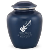 Grace Guitar Adult Cremation Urn in Blue, Grace Guitar Adult Custom Engraved Urns for Ashes in Blue, Embrace Guitar Adult Cremation Urn in Blue, Embrace Guitar Adult Urn for Ashes in Blue, Embrace Guitar Cremation Urn in Blue, Embrace Guitar Urn for Ashes in Blue, Grace Guitar Urn for Ashes in Blue, Grace Guitar Cremation Urn in Blue - ExquisiteUrns