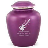 Grace Guitar Adult Cremation Urn in Purple, Grace Guitar Adult Custom Engraved Urns for Ashes in Purple, Embrace Guitar Adult Cremation Urn in Purple, Embrace Guitar Adult Urn for Ashes in Purple, Embrace Guitar Cremation Urn in Purple, Embrace Guitar Urn for Ashes in Purple, Grace Guitar Urn for Ashes in Purple, Grace Guitar Cremation Urn in Purple - ExquisiteUrns