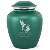 Grace Hummingbird Adult Cremation Urn in Green, Grace Hummingbird Adult Custom Engraved Urns for Ashes in Green, Embrace Hummingbird Adult Cremation Urn in Green, Embrace Hummingbird Adult Urn for Ashes in Green, Embrace Hummingbird Cremation Urn in Green, Embrace Hummingbird Urn for Ashes in Green, Grace Hummingbird Urn for Ashes in Green, Grace Hummingbird Cremation Urn in Green - ExquisiteUrns