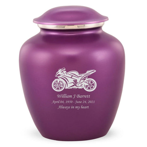 Grace Sports Bike Adult Cremation Urn in Purple, Grace Sports Bike Adult Custom Engraved Urns for Ashes in Purple, Embrace Sports Bike Adult Cremation Urn in Purple, Embrace Sports Bike Adult Urn for Ashes in Purple, Embrace Sports Bike Cremation Urn in Purple, Embrace MotorSports Bikecycle Urn for Ashes in Purple, Grace Sports Bike Urn for Ashes in Purple, Grace Sports Bike Cremation Urn in Purple - ExquisiteUrns
