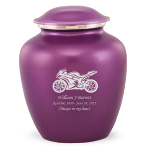 Grace Sports Bike Adult Cremation Urn in Purple, Grace Sports Bike Adult Custom Engraved Urns for Ashes in Purple, Embrace Sports Bike Adult Cremation Urn in Purple, Embrace Sports Bike Adult Urn for Ashes in Purple, Embrace Sports Bike Cremation Urn in Purple, Embrace MotorSports Bikecycle Urn for Ashes in Purple, Grace Sports Bike Urn for Ashes in Purple, Grace Sports Bike Cremation Urn in Purple - ExquisiteUrns