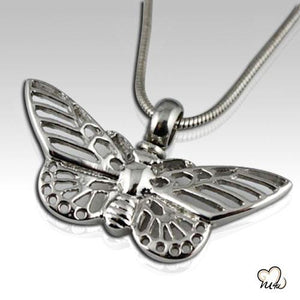 Butterfly Stainless Steel Cremation Keepsake Pendant, Cremation Pendant - Exquisite Urns