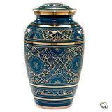 Caribbean Blue Cremation Urn, Adult Cremation Urn - ExquisiteUrns