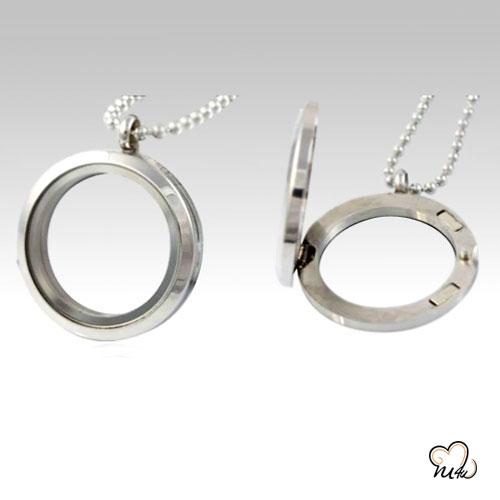 Circular Locket Stainless Steel Cremation Keepsake Pendant, Cremation Pendant - Exquisite Urns