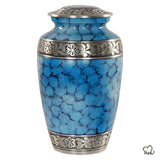 Classic Alloy Cremation Urn - Ocean Blue Fire, Alloy Urns - ExquisiteUrns