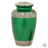 Classic Alloy Cremation Urn - Royal Green, Alloy Urns - ExquisiteUrns