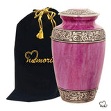 Classic Alloy Cremation Urn - Lotus Pink, Alloy Urns - ExquisiteUrns