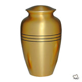 Classic Gold Solid Brass Cremation Memorial Urn, Classic Urn - ExquisiteUrns