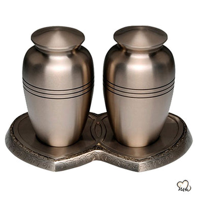 Classic Pewter Companion Cremation Urn, cremation urns - ExquisiteUrns