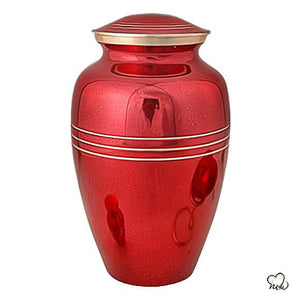Classic Red Cremation Urn, Classic Urn - Exquisite Urns
