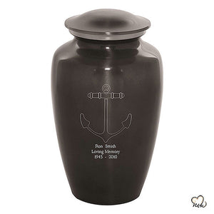 Custom Engraved Anchor Cremation Urn, Sports Urn - ExquisiteUrns