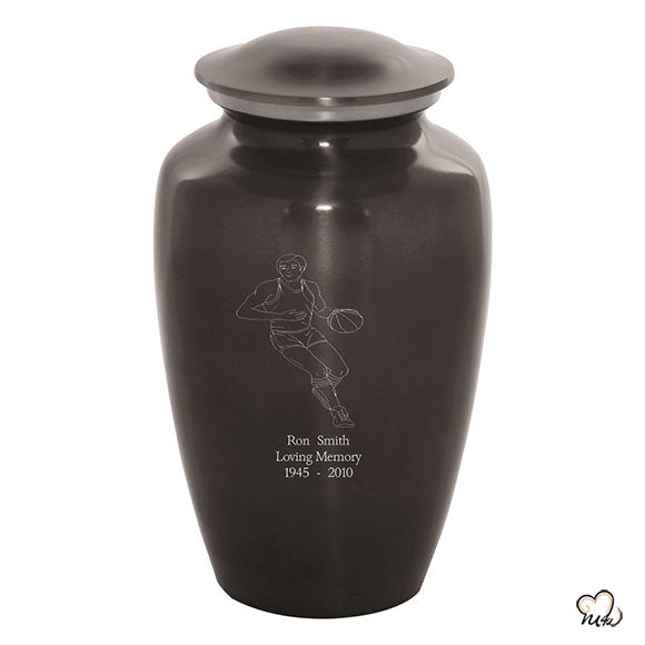 Custom Engraved Basketball Cremation Urn, Sports Urn - ExquisiteUrns