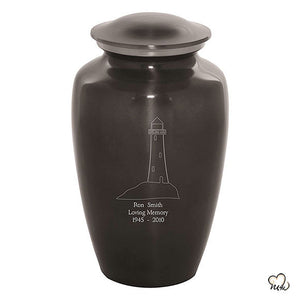 Custom Engraved Light House Cremation Urn, Sports Urn - ExquisiteUrns