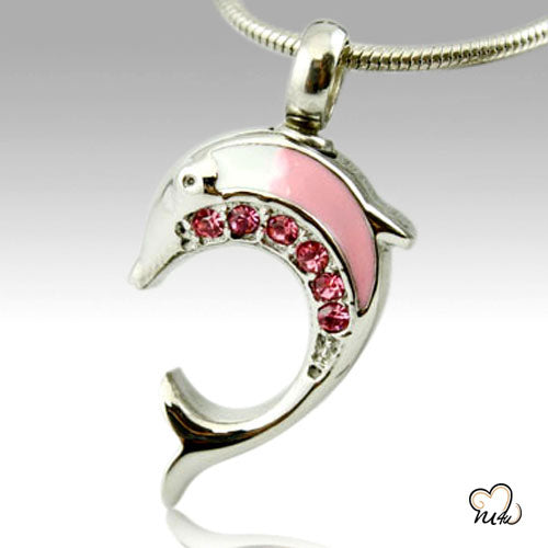 Dolphin Premium Stainless Steel Cremation Keepsake Pendant, Cremation Pendant - ExquisiteUrns