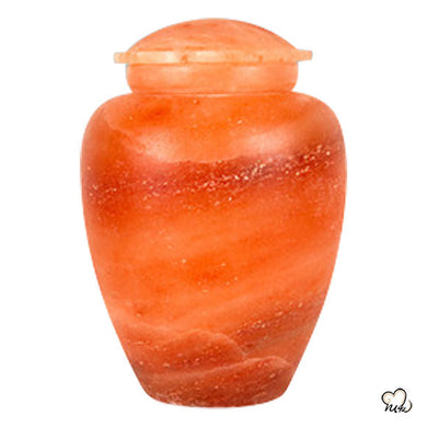 Fiery Orange Biodegradable Salt Urn, Biodegradable Urn - ExquisiteUrns