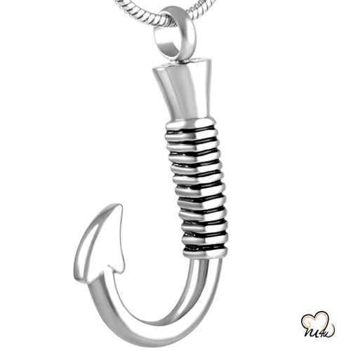 Fish Hook Pendant, Cremation Pendant - ExquisiteUrns