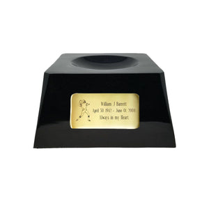 Football Cremation Urn with Optional Kentucky Wildcats Ball Decor and Custom Metal Plaque - ExquisiteUrns