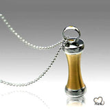 Golden Safe Stainless Steel Cremation Keepsake Pendant, Cremation Pendant - ExquisiteUrns