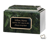 Green Ascota Cultured Marble Urn - ExquisiteUrns