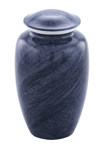 Violet Marbled Alloy Cremation Urn - ExquisiteUrns