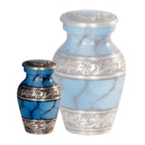 Classic Ocean Blue Fire Cremation Urn - ExquisiteUrns