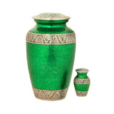 Royal Green Classic Alloy Cremation Urn - ExquisiteUrns