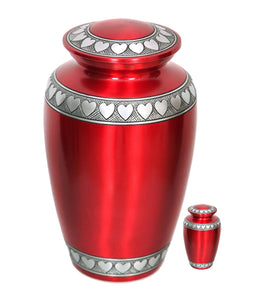 Royal Red Heart Cremation Urn - ExquisiteUrns