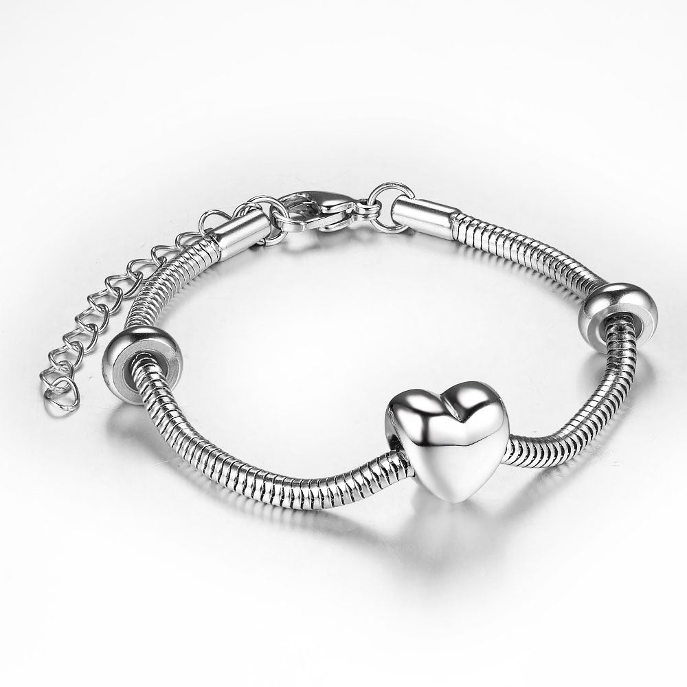 Heart Stainless Steel Keepsake Bracelet - ExquisiteUrns