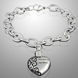 My Heart - Stainless Steel Cremation Keepsake Bracelets Jewelery - ExquisiteUrns