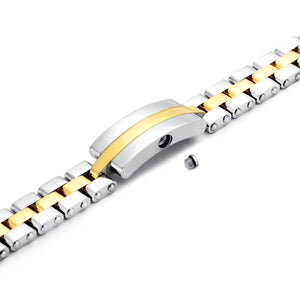 Silver & Gold Cremation Stainless Steel Bracelet - ExquisiteUrns