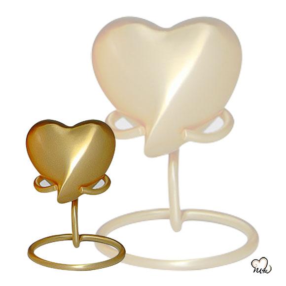 Classic Gold Heart Finest Brass Memorial Keepsake