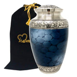 Classic Mediterranean Mystic Blue Cremation Urn - ExquisiteUrns