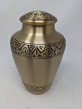Scratch & Dent Solid Brass Floral Engraved Adult Cremation Urn