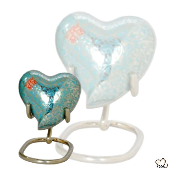 Decorative Butterfly Cremation Urn in Blue & Gold - ExquisiteUrns