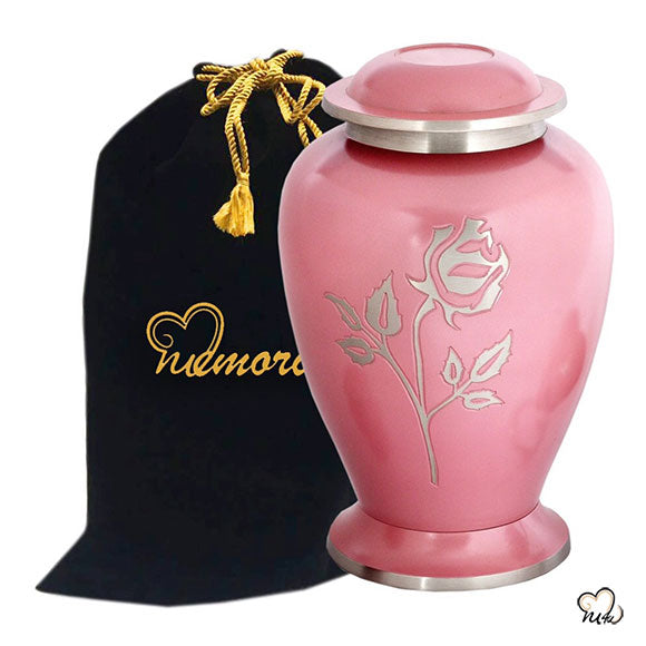 Pearl Rose Pink Cremation Urn - ExquisiteUrns