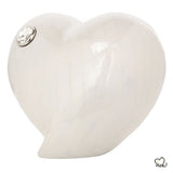 Eternal Heart  Cremation Urn - White - ExquisiteUrns
