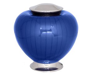 Baroque Cremation Urn for Ashes in Blue