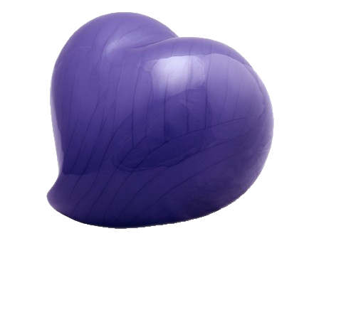 Eternal Heart Adult Cremation Urn - Purple - ExquisiteUrns
