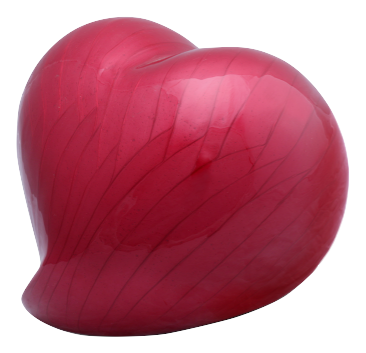 Eternal Heart Cremation Urn - Red - ExquisiteUrns