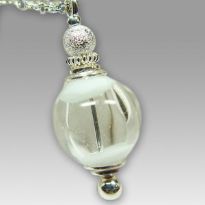 Angel Wings Glass Cremation Pendant - Urn Necklace -Cremation Necklace - Lockets For Ashes- ExquisiteUrns