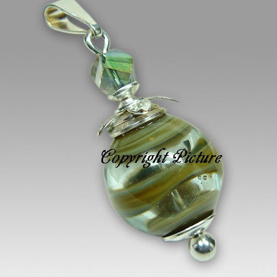 Peaceful Meadow Artistic Glass Cremation Pendant, Artistic Glass Cremation Pendant - ExquisiteUrns