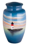 Lone Lighthouse Hand Painted Adult Cremation Urn - ExquisiteUrns