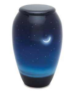 Midnight Moon Hand Painted Adult Cremation Urn - ExquisiteUrns