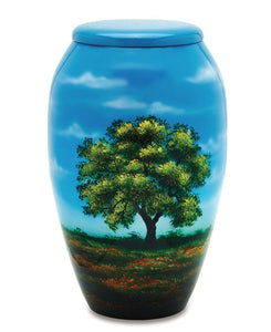 Flourishing Tree Hand Painted Adult Cremation Urn - ExquisiteUrns