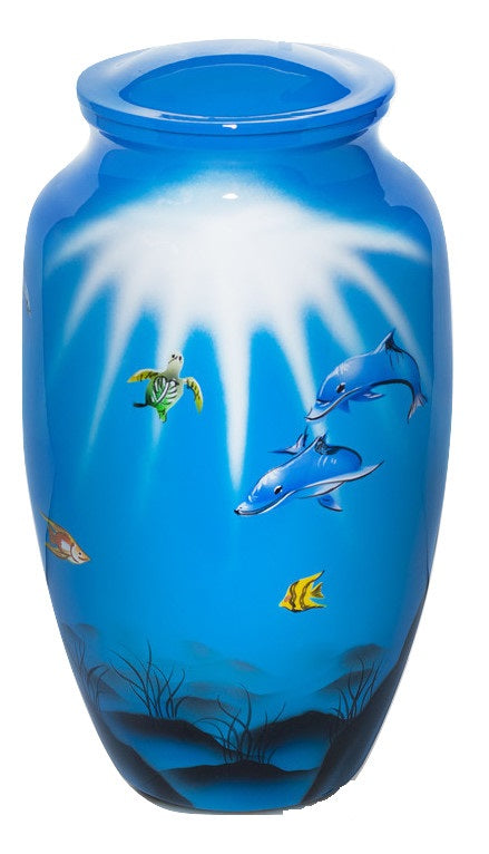 Under the Sea Hand Painted Adult Cremation Urn - ExquisiteUrns