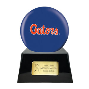 Football Urn - Florida Gators Ball Decor with Custom Metal Plaque Football Cremation Urn for Human Ashes - NFL URN