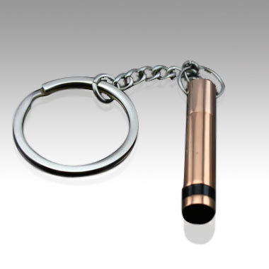 Copper Cylinder Cremation Keepsake Key Chain - ExquisiteUrns